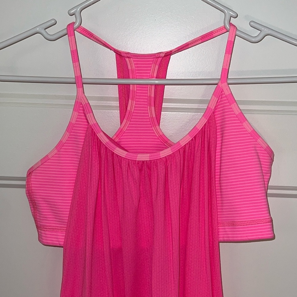 Lululemon No Limits Tank Pink stripe Size 8 P12 - Picture 2 of 7